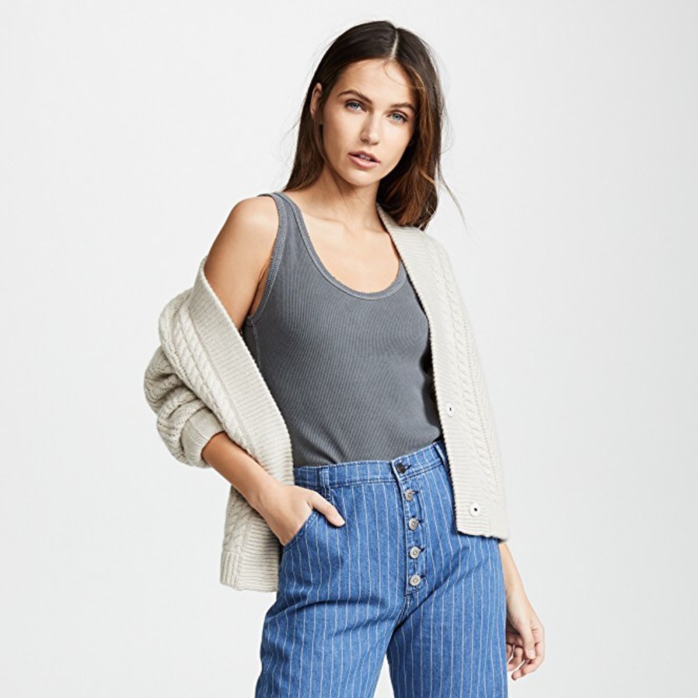 Amo ribbed crop tank medium shopbop brand new $79